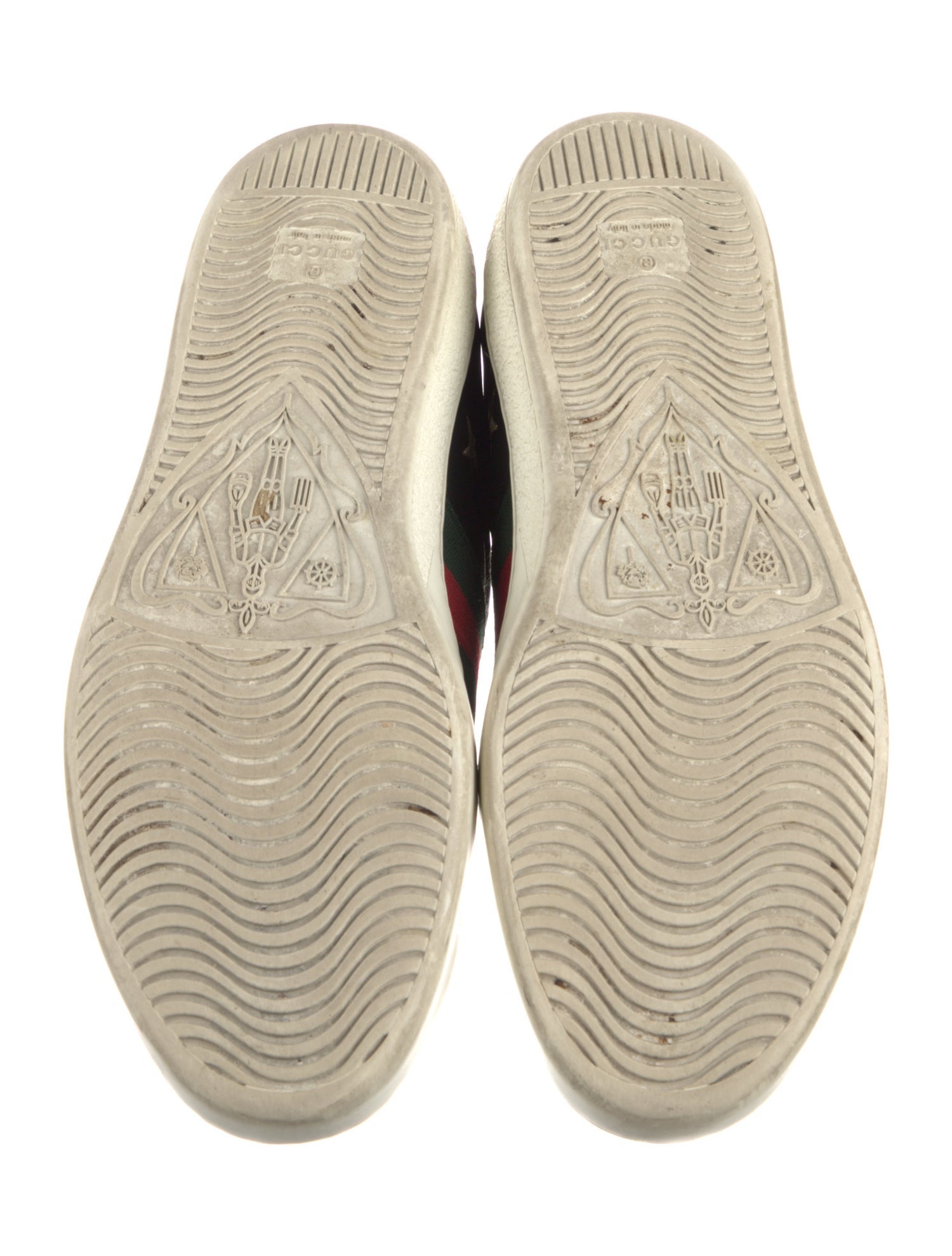 Gucci Web Accent Leather Sneakers